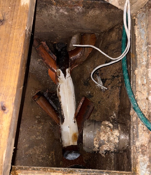 Basement bathroom sewage issue Islington