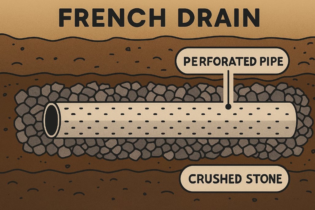 french drain diagram