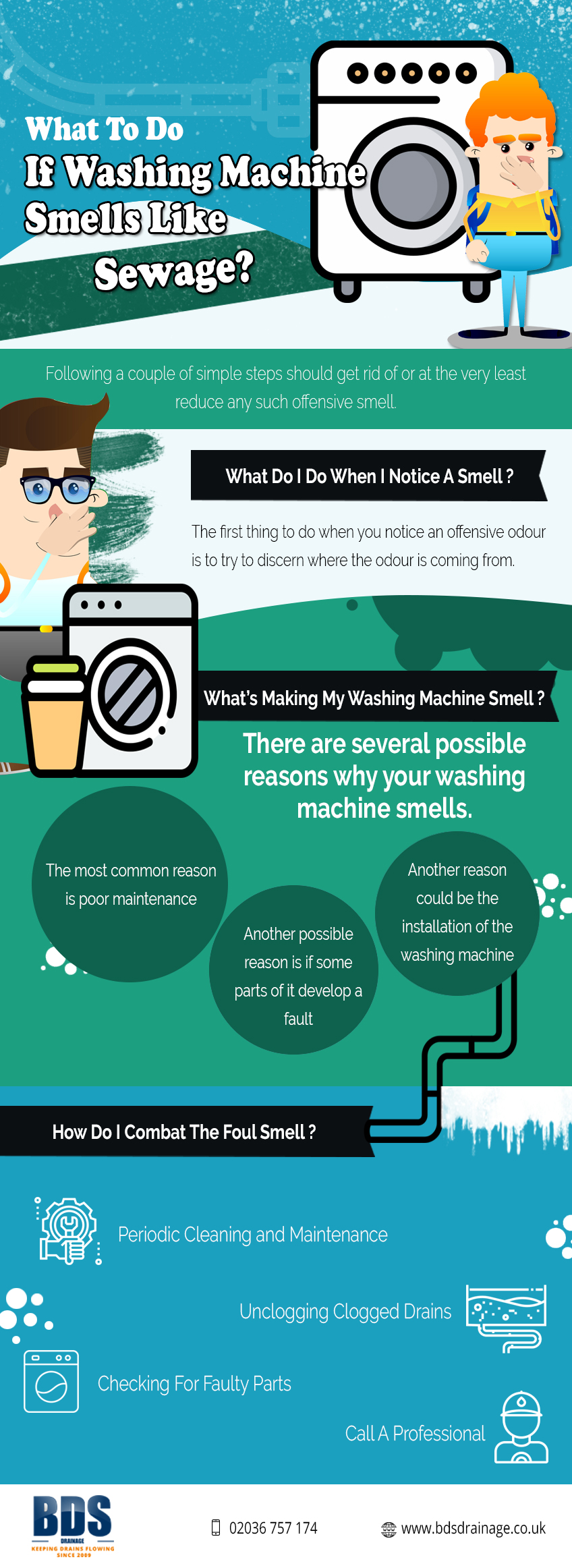 washing machine stinks like sewer