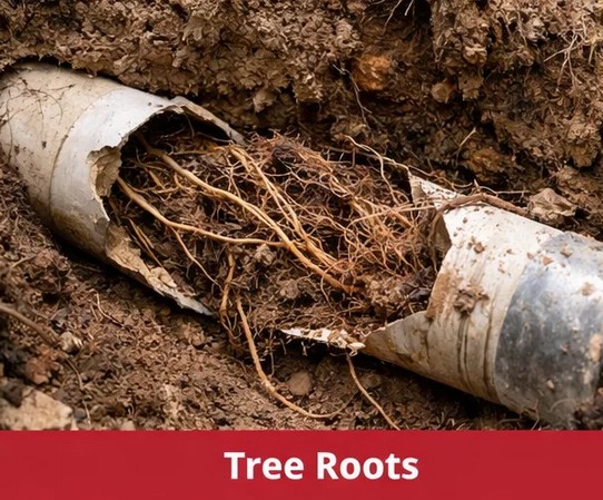 tree roots blocking drains