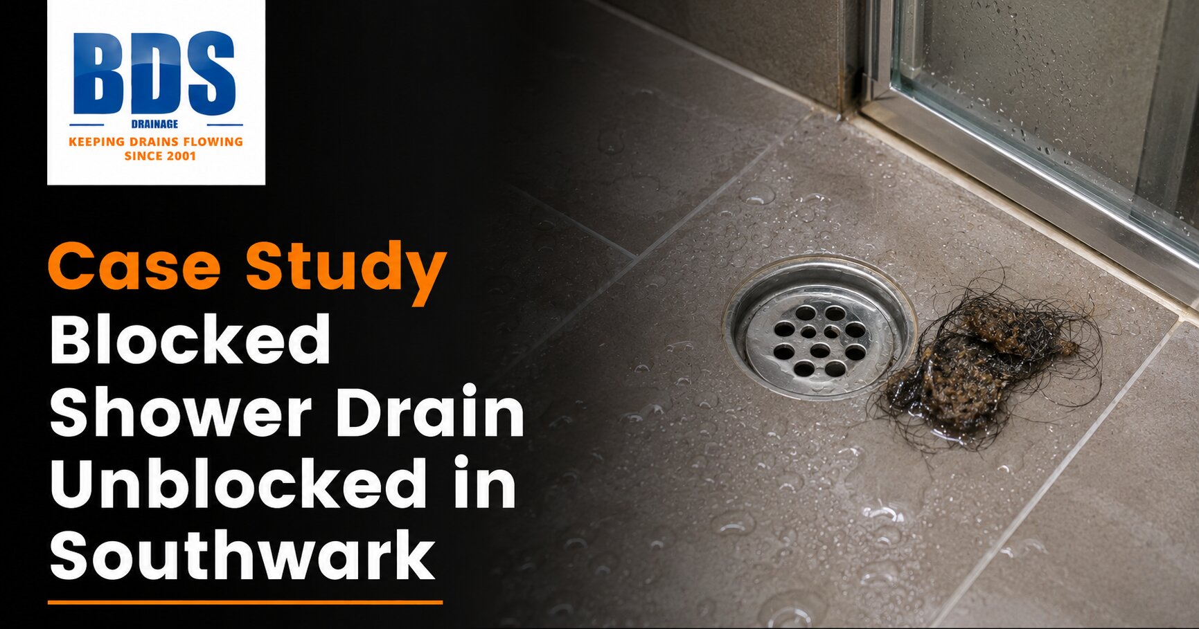 Blocked shower drain unblocked in Southwark