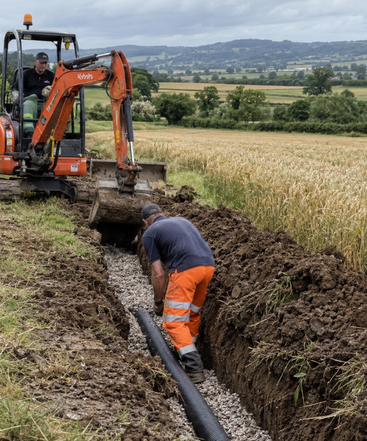 Agricultural CCTV drain surveys and repairs