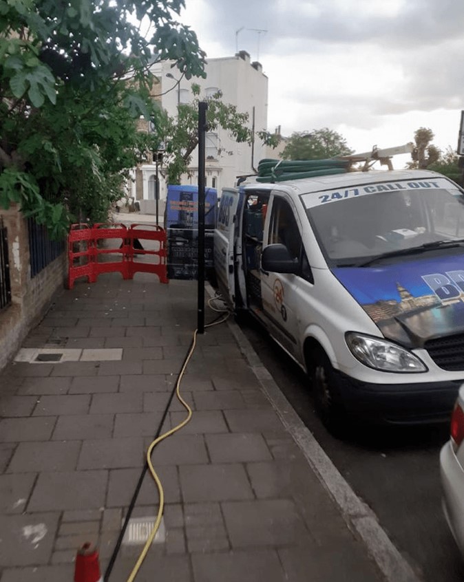 Planned commercial drain maintenance