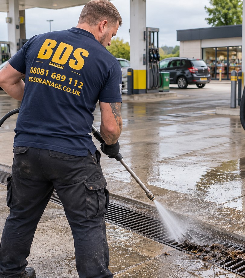 Forecourt channel and surface drain cleaning